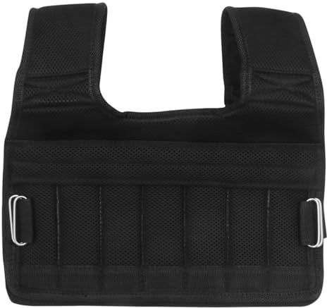 GAROZATION Gilet Zavorrato Sportivo da 35kg in Cotone e Rete Nero, Antiscivolo e Antiusura, per Allenamento in Palestra e Training Core