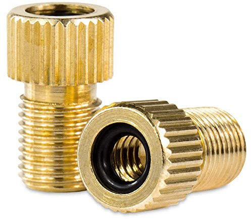 Drahtesel Fahrrad Ventil Adapter von DV SV auf Autoventil - Kfz Pumpe AV Ventiladapter (2er Set)