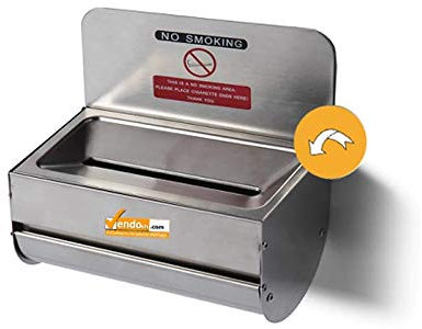 Vendooh! POSACENERE Piccolo da Esterno da Parete Muro in Acciaio con SNODO A Cerniera