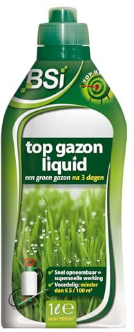 BSI - Top Gazon Engrais Liquide - Un Gazon Vert en 3 Jours - pour 500 m² - 1L