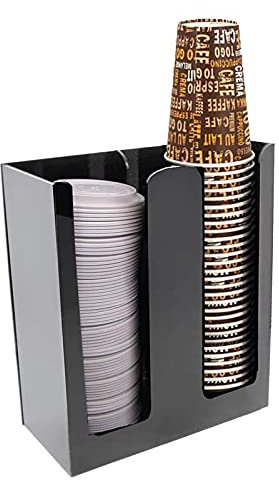 Tirifer Paper Coffee Cup Organizer Dispenser Disposable Cup Lid Holder Presentation Storage Coffee Milk Tea Shop Restaurant Accessories Halloween Party Supplies