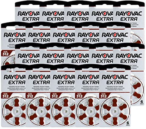 Shop4top Rayovac - 120 pilas para audífonos de tamaño extra avanzado 312 Mf Pr41, 1,45 V, zinc aire