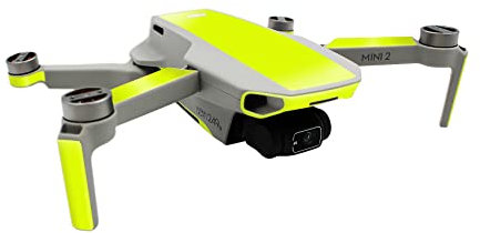 Finest Folia Schutzfolie kompatibel mit Drohne DJI Mini 2 und Controller Aufkleber Set passgenau wasserfest Skin Sticker Design Folie (Teilverklebung, K156-07 Neon gelb)