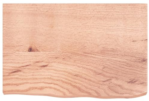 Tidyard Tischplatte Massivholzplatte Holzplatte Ersatztischplatte Holz Platte für Tisch Hellbraun 60x40x4 cm Massivholz Eiche Behandelt