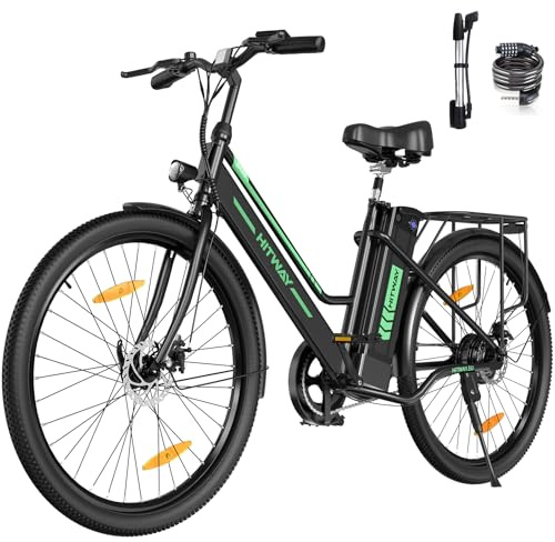 HITWAY Bicicletta Elettrica 26” Bici Elettrica Adulto City E-Bike con Li-Batteria 36V/8,4Ah,Motore 250W,MAX 25km/h,Fino a 35-70km,ebike Pedalata Assistita,Donna Uomo