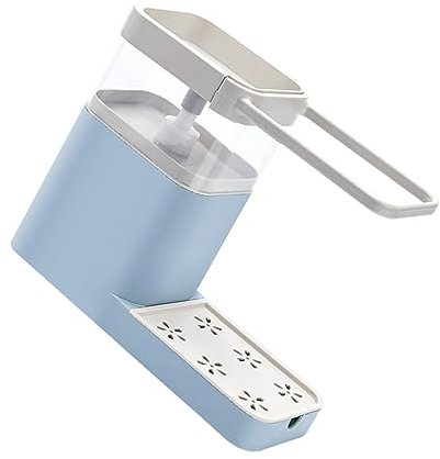 CAXUSD Distributeur De À Vaisselle Automatique Pompe À pour Cuisine Porte- À Vaisselle Bouton Poussoir Matériau PP Incassable Lavable Au Lave-Vaisselle