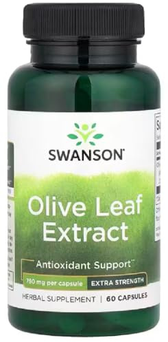 Swansons Swanson - Olive Leaf Extract, 750mg Super Strength | Immune and Heart Health - 60 Capsules