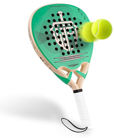 WELL PERFORM Carbon Fiber Padel Racket – Lightweight Pala De Padel with 12K Carbon Surface, EVA Memory Foam Core & Anti-Shock Grip | Premium Paddle Tennis Racket for Power Control & Comfort