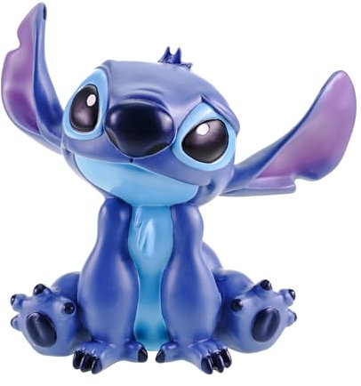 Christmas Inspirations Gartenfigur Stitch – Disney's frecher Lilo & Stitch Alien zum Verlieben Sitzend - mit Ohren Oben (20 cm) – Mehrfarbige Deko-Figur aus Polyresin – Offiziell lizenziert!