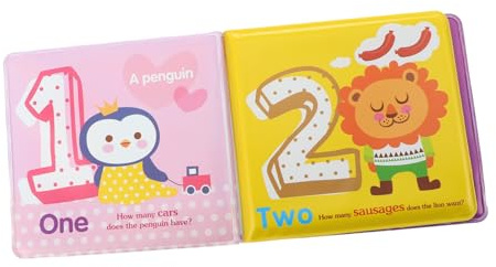 SUPVOX Libro De Baño para Bebés Flotante Educativo Infantil con Páginas Resistentes Lavables Y Colores Brillantes para Reconocimiento Temprano En Bañera Y Ducha