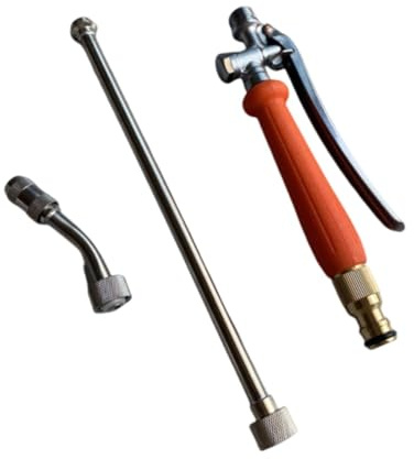 LOVIVER Lance de pulvérisation Universelle pour Tuyau d'arrosage avec vanne d'arrêt, pour terrasse, Nettoyage de Voiture, clôture, Toit, arrosage de, 72 Cm