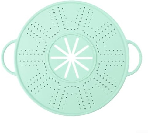 Silicona para sartén antisalpicaduras, 28 x 34 cm, resistente al calor, protección universal contra salpicaduras de grasa, protección para asados, verde menta para salpicaduras, cocina, apto para