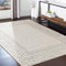 Surya Monaco Teppich Wohnzimmer Boho, großer Teppich Schlafzimmer 200x274 cm - Teppich für Esszimmer mit geometrischem Muster, Skandinavischer Wohnzimmerteppich modern in Beige, Holzkohle Grau