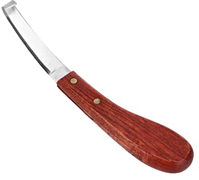 Hovkniv, Hovkniv Hovkniv Hästskokniv, Vänster- eller Högerhänt Häst Hovkniv Hovklippningsverktyg med Trähandtag, Blad i Rostfritt Stål, Hovslagare för Lantbruk, 8,9x1,4in(#2)