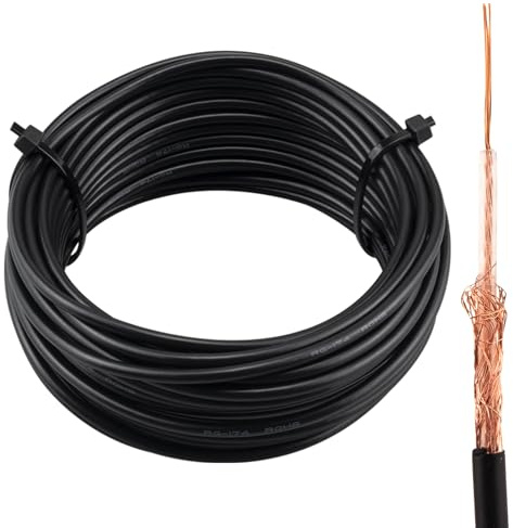 urcianow Cavo RG174 10 Meter Koaxialkabel RG174 Låg Förlust 50 Ohm för Antenn, Radio, Signal