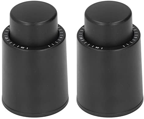 2 Stück Weinverschluss Vakuum Weinflaschenverschluss, Weinflaschenverschluss, Weinflaschen Verschluss Sektverschluss mit Datumsanzeige, Weinkorken Wiederverwendbar Wine Stopper für Weinliebhaber