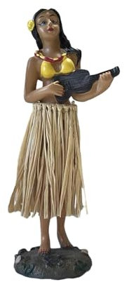 Fenteer Hawaiianische Wackelköpfe für das Armaturenbrett im hawaiianischen Stil, für Fahrer-Armaturenbrett-Dekorationen, mittlere Größe, 16,5 cm hoch, Stil A