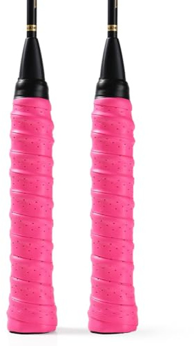 Hrlace greppband, halkskydd, overgrip med EVA-skumremsor, 10 färger, självhäftande tennis, greppband för Overgrip Badminton Grip, tennis, greppband, squash racket, 2 stycken rosa
