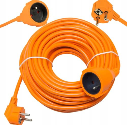Rallonge Orange Solide 50m - 3x2,5mm² - Pour Jardin, Chantier & Camping - Sécurité Enfant - BX-787 - Extra Solide & Sûr
