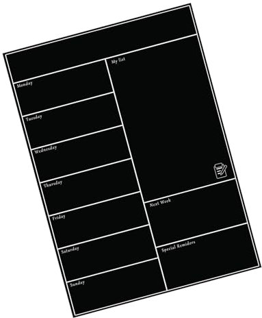 Lavagna bianca per frigorifero, calendario settimanale, bacheca per promemoria e pianificazione familiare, 297 x 420 mm, bacheca da cucina