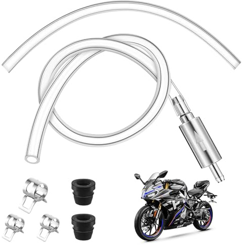 NlsqEU Purgador de Frenos, Purgador Frenos Coche, Manguera de Purga Freno Moto, Manguera de Sangrado Moto con Válvula Antirretorno, Kit Herramienta Purga Freno, Sistema Frenado Hidráulico Universal