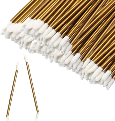 300PCS Gold Lip Wands, Lip Brushes, Lipstick Applicators, Lipstick Brush