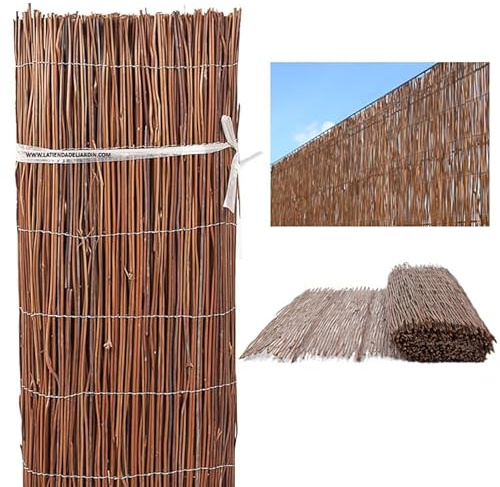 Suinga - Osier Naturel fougère 2 x 5 m, dissimulation 75% pour délimitation de votre jardin, marron