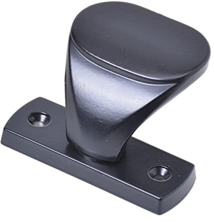 Aqbau® Maniglia per porta fissa | pulsante | pomello per porta | maniglia porta | maniglia (nero)