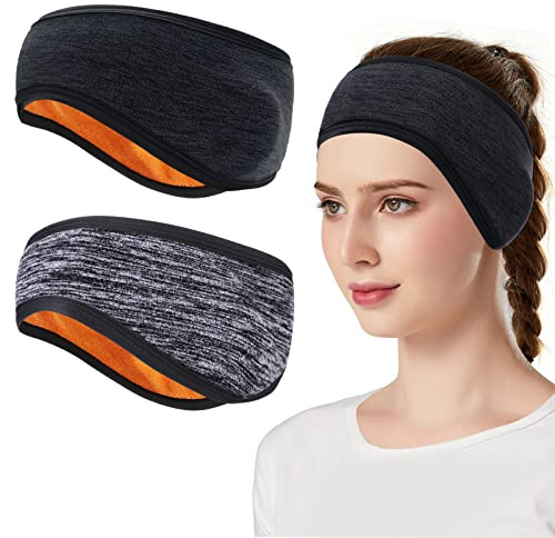 TAGVO Bandeau de Sports d'Hiver - 2 Pièces Cache-Oreilles Léger Pour Hommes et Femmes