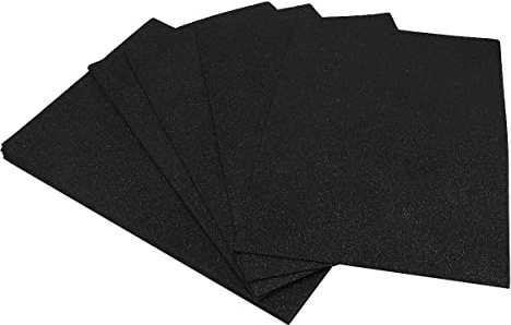 Namvo 20st A4 glitterpapper kartong, gnistrande 250gsm glitterfärg kartong papper hantverkskort ark för DIY Craft dekoration Svart