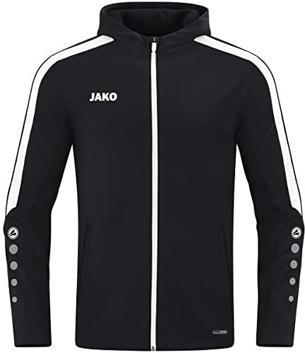JAKO Herren Kapuzenjacke Power, Schwarz, S