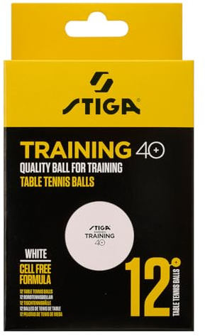 STIGA Bordtennis Bollar Training 12-pack ABS - Vita Pingisbollar