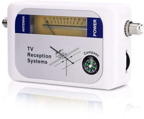 Beufee Signal Finder, Digital Aerial TV Finder TV Antenna Signal Strength Meter Detector Receiver Mini Finder Digital Antenna Terrestrial Antenna Signal Finder