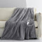 CORIWELL Heated Blanket Electric Throw - Fast Heat Up Flannel 160 x 120cm, 9 Temperature Settings & 9H Timer - Grey Heating Blanket for Sofa Bed Office