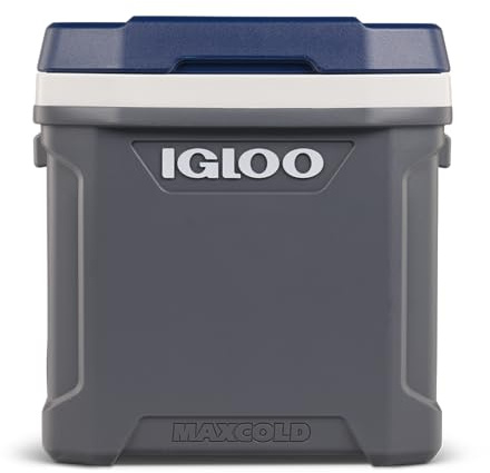 IGLOO Maxcold 62 rullkylbox 58 L – stor passiv kylbox på hjul för camping, arbete, fritid und festivaler – robust isolering med Cool Riser Design, stora hjul und teleskophandtag för enkel transport