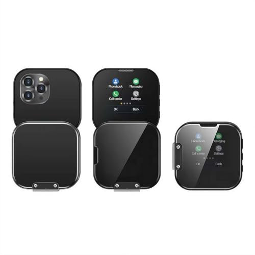 Mini Flip Mobile Phone,Foldable Function Mobile Phone for Kids with Rotating 1.69” Small Screen,Dual-SIM Dual Standby,HD Touch Screen Mini Smartphone with LED Flashlight & Media Player,4 colors (A)