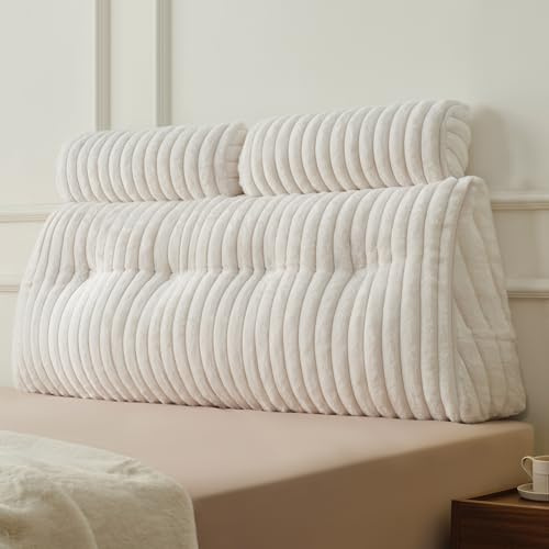 Z-hom Cojín para Libros, cuña, cojín de Lectura para Cama y sofá, cojín de Espalda, práctico Compartimento Lateral, Cubierta extraíble, con Almohada Redonda (Variedad de Fibra Larga 120 * 50 * 20cm)