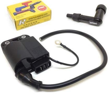 CDI Zündspule + Zündkerzenstecker passend für Piaggio Fly, Vespa ET2 LX 50, Gilera Stalker Runner, Aprilia SR 50 – Hochwertiger Zündsatz passend für 50ccm 2-Takt Roller
