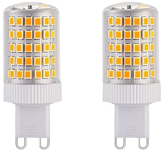 NUOXIN Bombillas LED G9 10W 1000 Lúmenes Bombilla Halógena de 100W Equivalente 360 grados Blanco Cálido 3000K AC 220-240V No Regulable Paquete de 2