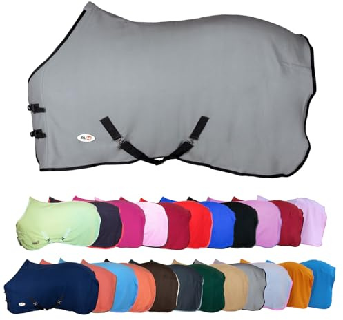 RL24 - Abschwitzdecke mit Kreuzgurt Basicline - Hellgrau - 95cm