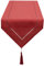 SANLEHAUSE Tischläufer Leinen Rot 32 x 220 cm, Tischläufer leinenoptik Hochwertiger Tischläufer Einfarbiger, Modern Pflegeleicht Tischläufer für Esstisch, Couchtisch, Restaurant，Dekoration