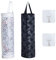 HLIWS Plastiktüten Einkaufstüten Halter,Hängende Mesh Falten Müllsäcke Organizer,2 Stück,Weiß,Schwarz,11 * 37.5cm,für die Wohnküche(Kommt mit 2 Haken)