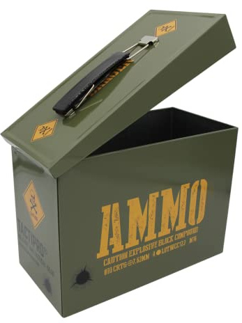 Boite de Rangement Jouets, Boite à Lunch Enfants et Adultes - Accessoires Chambre – Petite Boite de Rangement et Boite à Repas Militaire, Coffre Trésor - Idéal Rangement Petits Objets et Balles Nerf