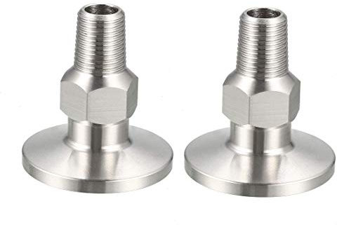 XYWHPGV Sanitär-Rohrverschraubung 1/8 PT Außengewinde auf 1,18 Ferrule Edelstahl-Klemmfitting, Packung mit 2(e4c3e 41846 a8d12 e4434 d75ab 8a18f