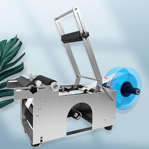Manuell Etiketteringsmaskin, Flasketiketteringsmaskin, Etikettbredd 10~140 Mm, Intelligent Justering För Exakt Märkning, Förtjockad Svängarmsdesign, Lämplig För Burkar, Plaster Och Glas