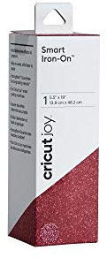 Cricut Smart Iron On (5.5 x 19, Glitter Pink) for Joy Machine - Matte Free Cuts for Shapes up to 4ft and Repeated Cuts up to 20ft