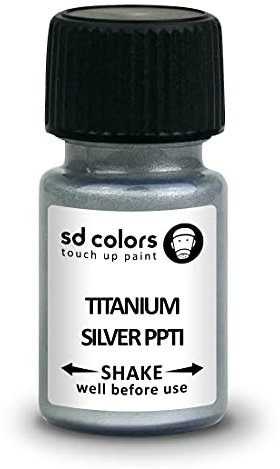 SD COLORS Titanio Argento PPTI Nuovo Vernice per ritocchi 5ML Riparazione GRAFFIO Colore CODICE PPTI Titanium Silver