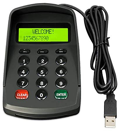 XCRFID USB 15 Keys Keypad Numeric Keyboard Numpad for Bank,Telecom, Mobile Unicom Business Hall Counter, Financial POS Payment System Digital Keyboard (YD541-Plaintext No Sound)