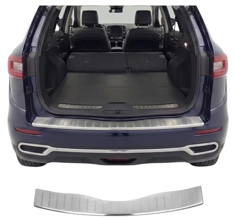 OMAC Protection de seuil de chargement Protection de pare-chocs compatible avec Renault Koleos 2017-2025 Chrome Brossé