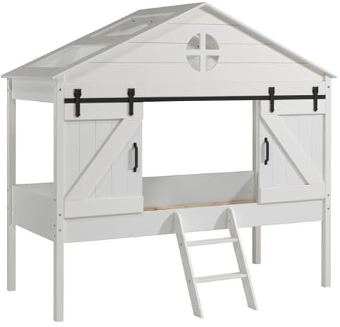 VIPACK Bett, Kiefer, Weiß, Einzelbett